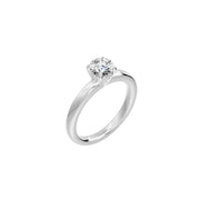 Bague de mariage diamant naturel rond 0.53 carat or blanc 14 carats Elisabetta